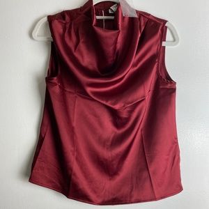 NWT Rachel Zoe gorgeous burgundy cowl neck blouse (M)